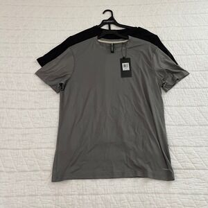 Motion Active Crew 2PK Mens T-Shirts Black Rover Grey AM15KT064 New